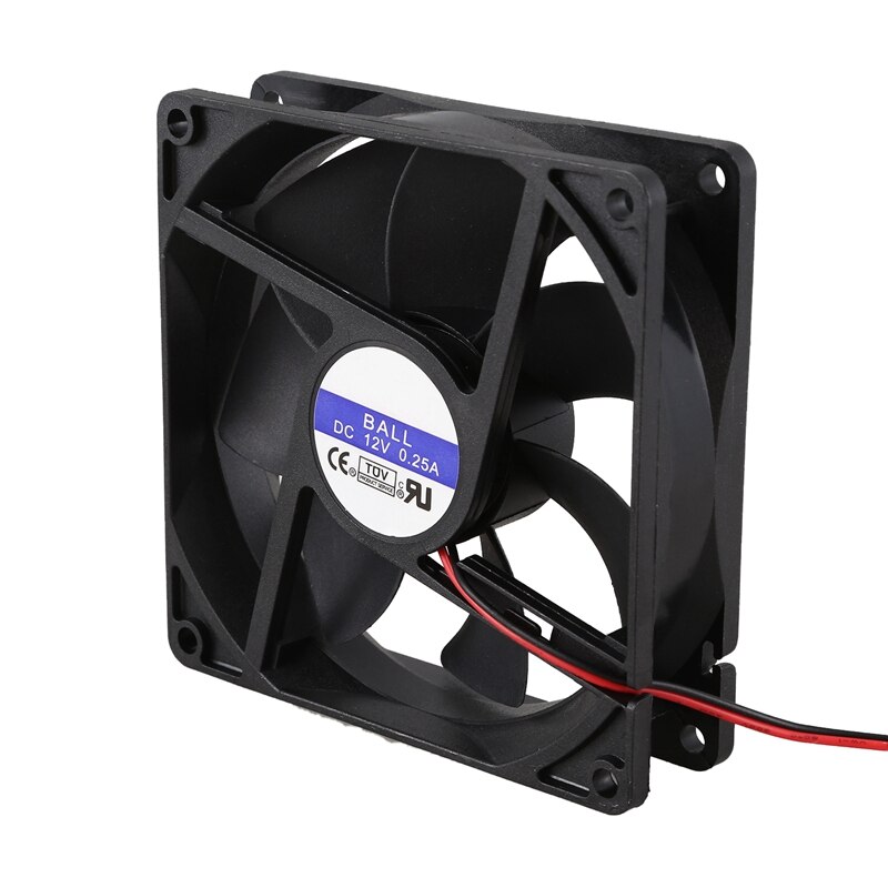 92mm x92mm x 25mm DC 12V 2Pin 65.01CFM Computer Case CPU Cooler Cooling Fan