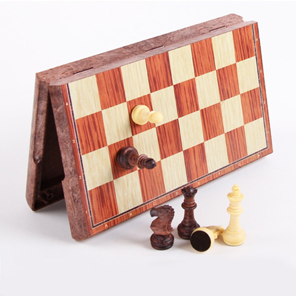 9.6x8.4" Plastic Chess Set Folding Chessboard International Chess Set