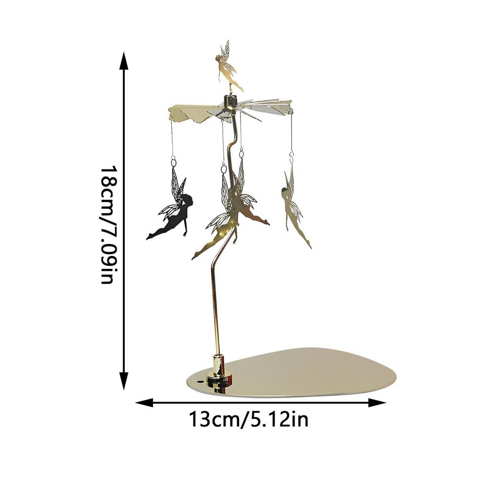 Candlestick Rotating Spin Carousel Tea Light Candle Holder Aromatherapy Wind Chime Candle Holder Aromatherapy Accessories: Blue