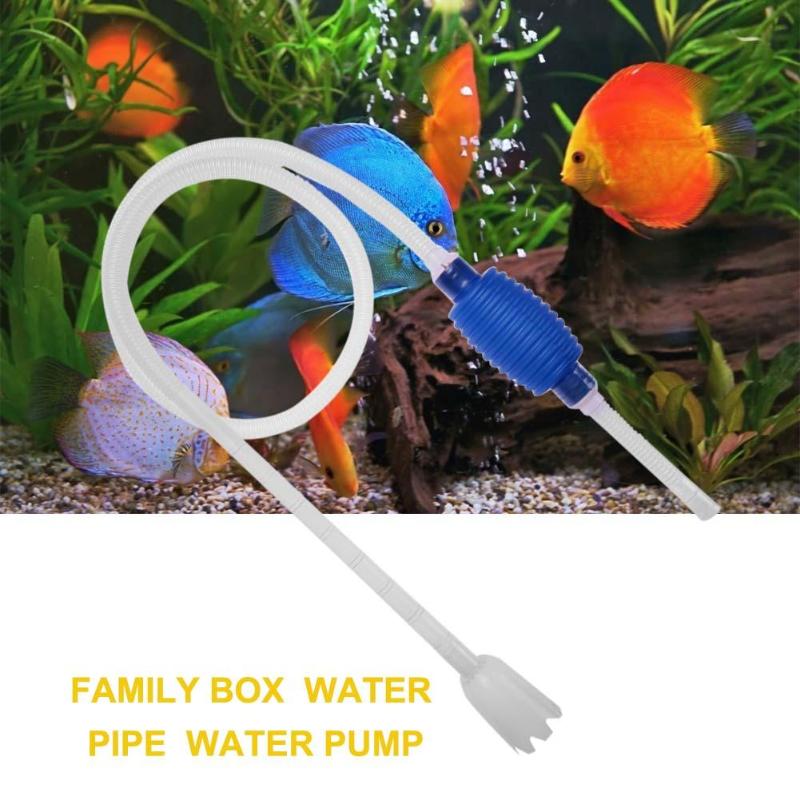 Nødvendige akvarium rengøring gadgets praktisk akvarie akvarium vakuum sifon grus suge manual rensepumpe vandrør