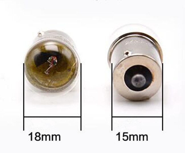 motorcycle signal indicator B15 12V 5w round head alarm indicator b15 24v 10w single contact lamp tungsten lamp bead B15 36V 5W