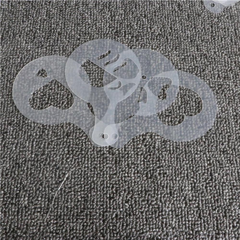 16 stk kaffe tegning cappuccino form fancy kaffe print model skum spray kage stencils pulveriseret sukker si værktøjer