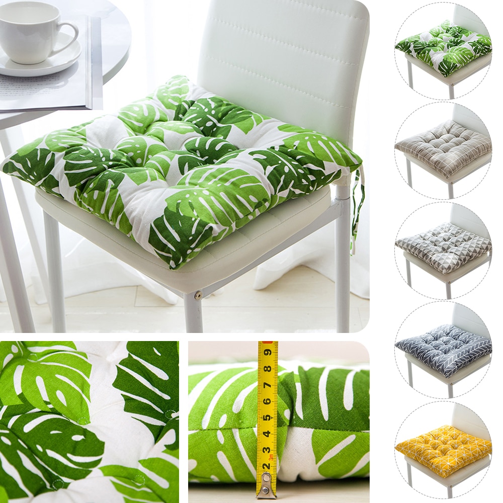 Meerdere Stijlen Vierkante Katoen Sofa Stoelen Zitkussen Blad Gedrukt Antislip Zetel Eetkamerstoel Pads Kussen Zacht Kussen