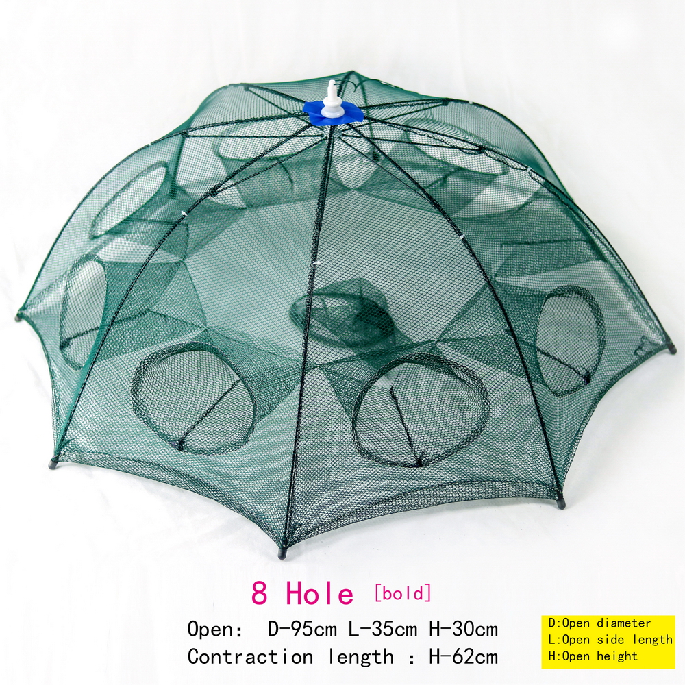 Newest Fish trap 4/6/6/12/10/16/20 Holes Automatic Folding Fishing Net Carp Shrimp Crab Baits fish Fishing Equipment