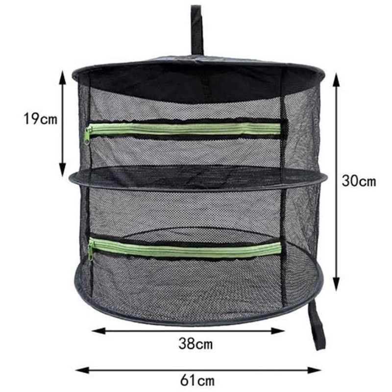 Fashion2-Layers Herbe Étendoir à linge, Sèche-linge, Grille de Séchage de Maille, Maille Filet Sèche Net Sèche Séchage Rack Suspendu Pliable