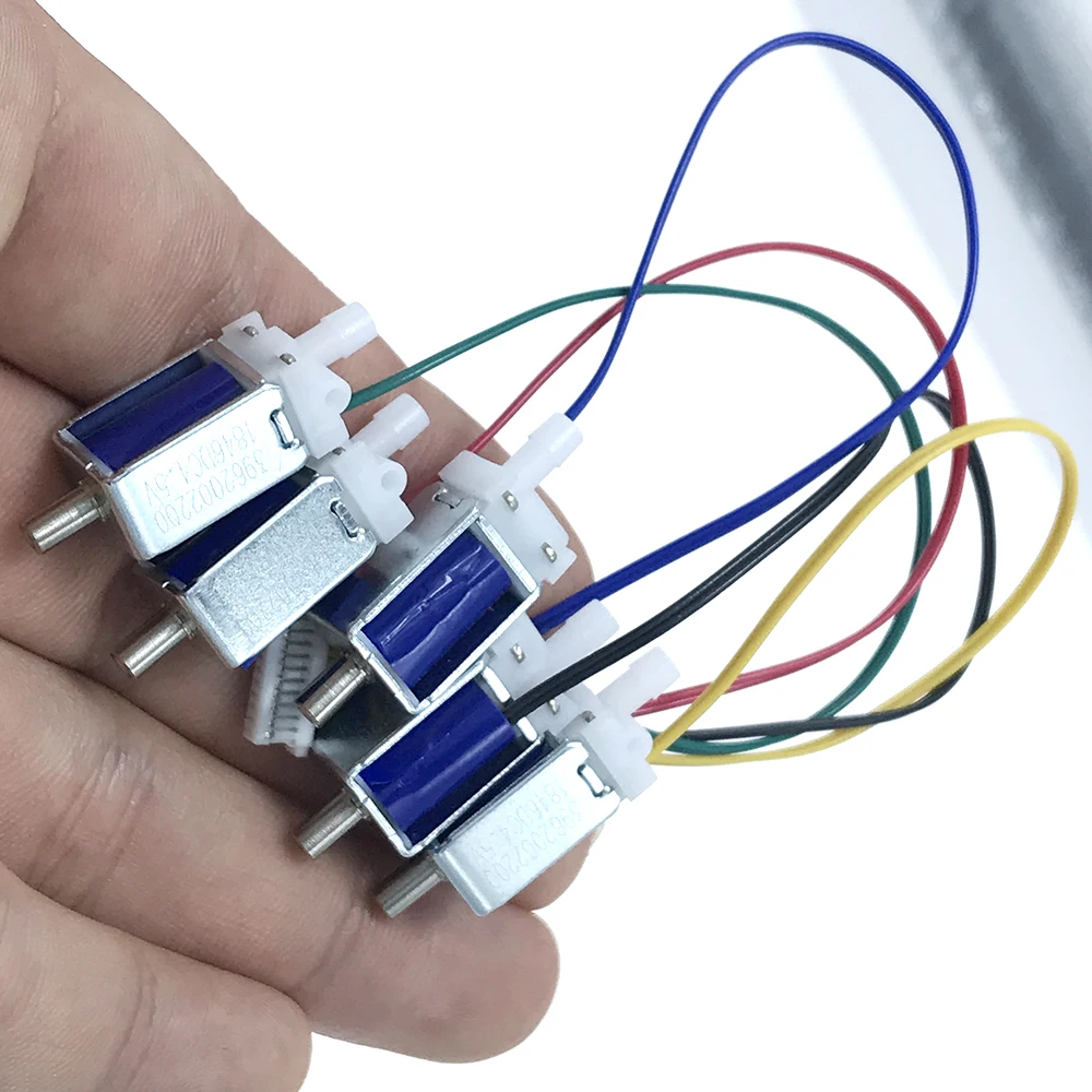 1 stk. normalt åben magnetventil  dc 3.7v 5v 6v mikro-n/o-ventil elektromagnetisk luftventil udstødnings-elektrisk afbryder