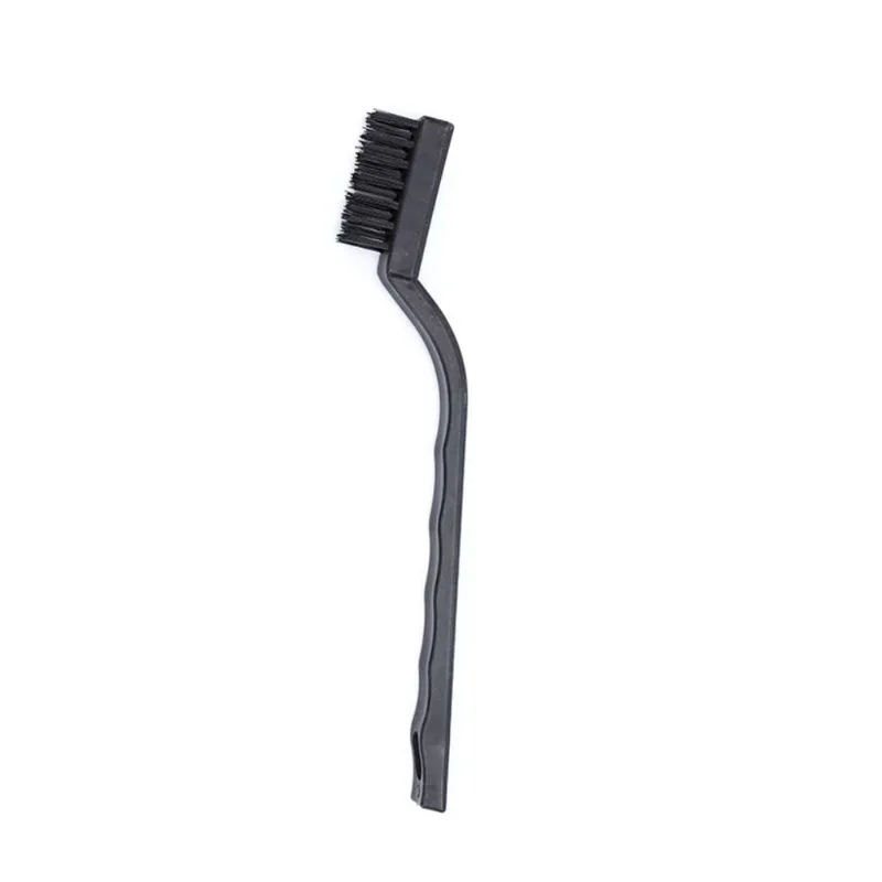 Set di spazzole metalliche Setole in nylon/ottone/acciaio inossidabile con impugnatura curva per la pulizia profonda di ruggine, sporco e vernice: Blu