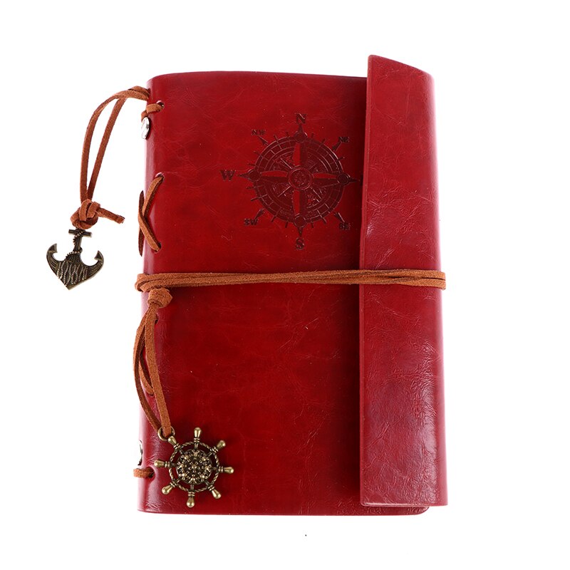 Notebook Spiral Ring Binder Diary Retro Book Retro Notebook Personality Diary Journal Notebook: Red