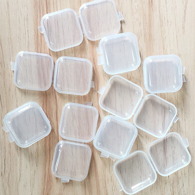 5 Stks/partij Transparante Draagbare Plastic Case Oordopjes Doos Voor Accessoires Schroef Reizen Mini Kleine Opbergdozen