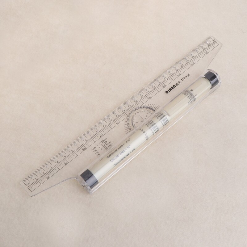 Rolling Parallel Ruler Foot Inch Metric Angle Rule Balancing Scale Multi-Purpose