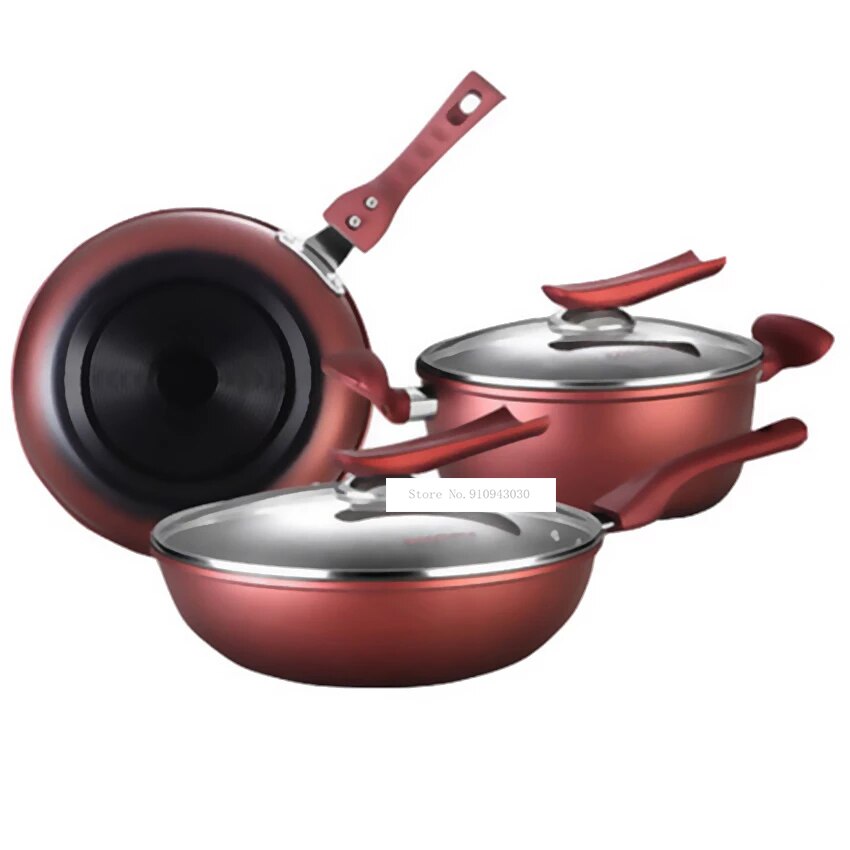 24cm Non - stick Frying Pan Heat-preserve Vacuum Pot Boiling Cease-fire Health Preservation Pan Cooking Wok Pan With Upright Lid