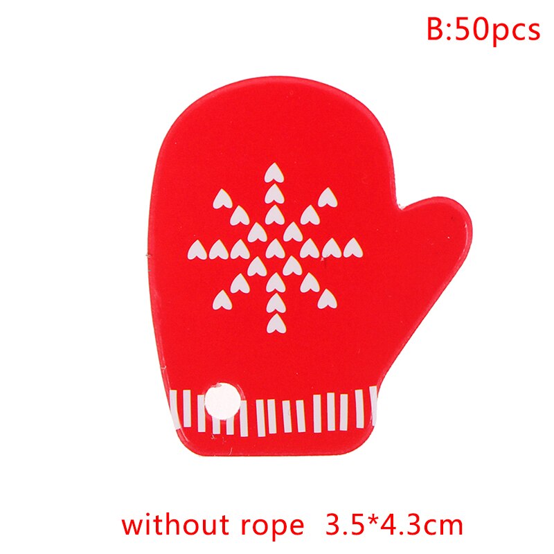 50 stücke Weihnachten Stichworte Papier Verpackung Gedruckt Frohe Weihnachten Neue Jahr Stichworte Für Kasten Kuchen Party Etikett hängen Schild: 2