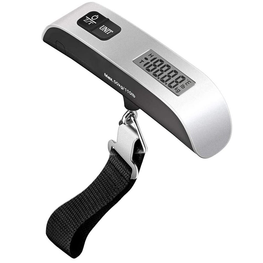 Báscula Digital LCD portátil, balanza electrónica de 50kg, para equipaje colgante, Maleta de viaje, pesa bolsa, herramienta de equilibrio de peso