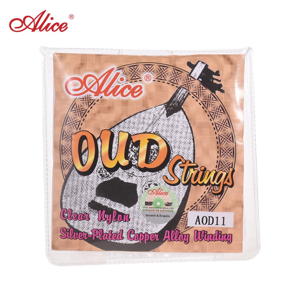 Alice aod 12 12-- strenget oud strenge sæt(gdaebf) nylonkerne forsølvet kobberlegering vikling  (.022-.033): Aod 11 11 streng