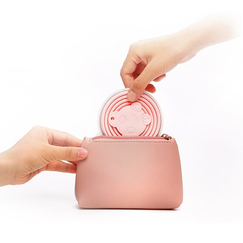 1pc Reusable Durable Silicone Folding Cup Retractable Cup for Office Sports Vogue Multi-use Accessories Helpful Travel Gadget