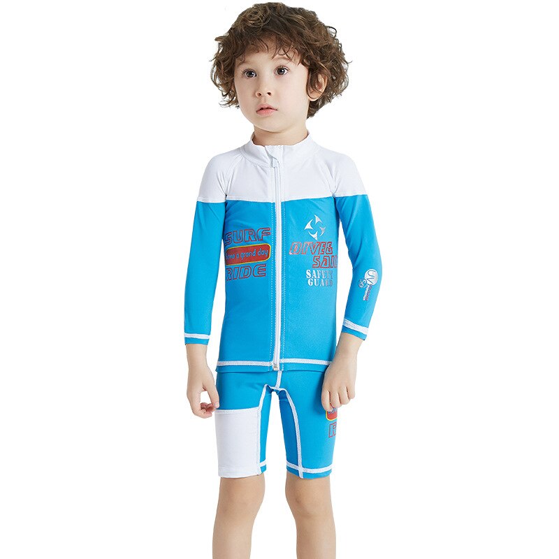 Wetsuits Kinderen Een Stuk Zwemmen Draagt Duikpakken Korte Mouwen Jongens Meisjes Surfen Kinderen Rash Guards: A3 / S