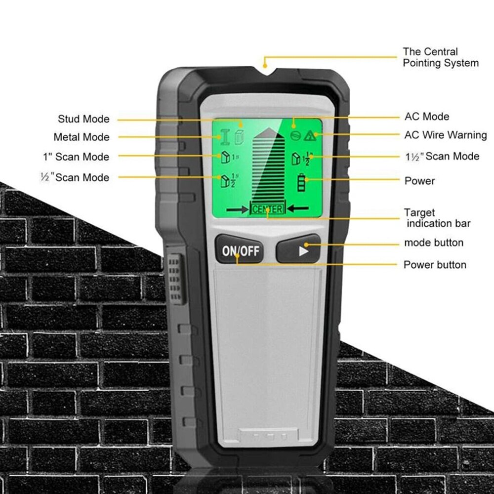 Stud finder vægscanner 5 in 1 multifunktion elektronisk vægdetektor smart stud søm søger sensor locator metaldetektor