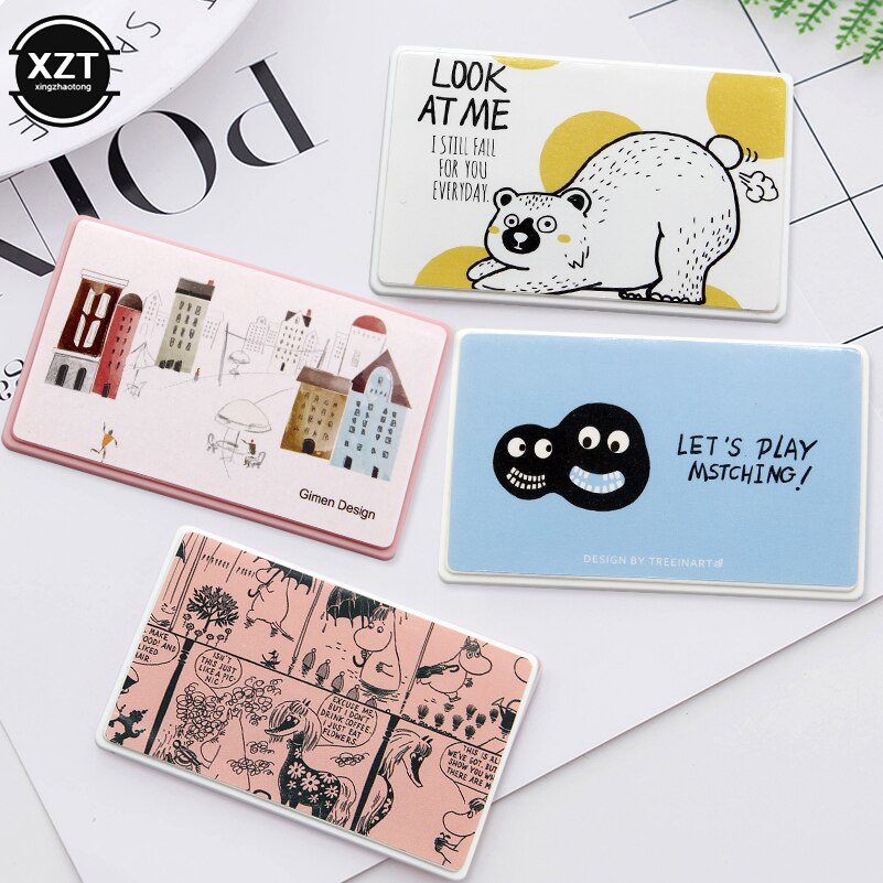 Solar Calculator Ultra Thin Mini Card Sized 8-Digit Portable Solar Powered Cartoon Pocket Calculator Stationery