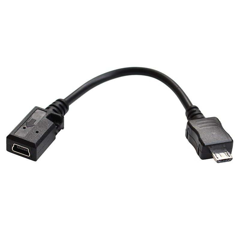 10cm micro USB male to MINI USB 5PIN female extension data charging adaptor convertor cable