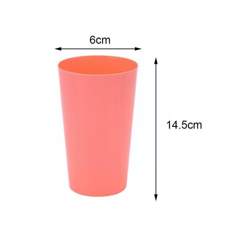 Home Plastic Water Cup Juice Tea Cup Portable Brief Thickened Candy Drinkware Party Toothbrush Brushing Color Washing Cup I8s2