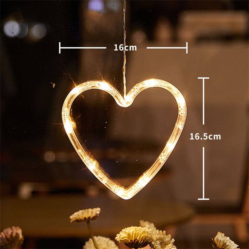 Weihnachts-led-lichterkette mit schneeflocken, weihnachtsmann-anhänger, fensterdekoration für zuhause, weihnachten, navidad-jahresdekoration