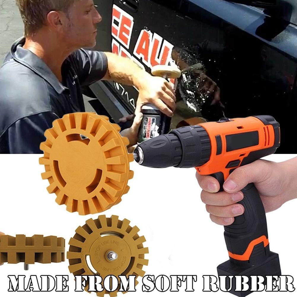 Pneumatic Rubber Eraser Wheel Pad Rubber Disk Decal Tool Wheel Cleaner Sticker Remover Car Polish Eraser Car Auxiliary Pain D8C8