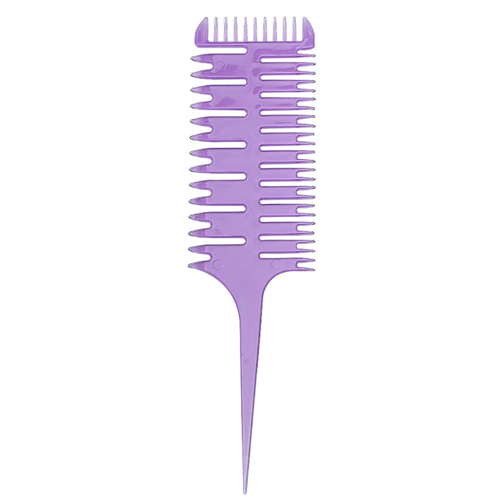 Hårfarvning kam vævning børste frisør kamme sektionering highlight kam salon styling værktøj barber tilbehør: Lilla