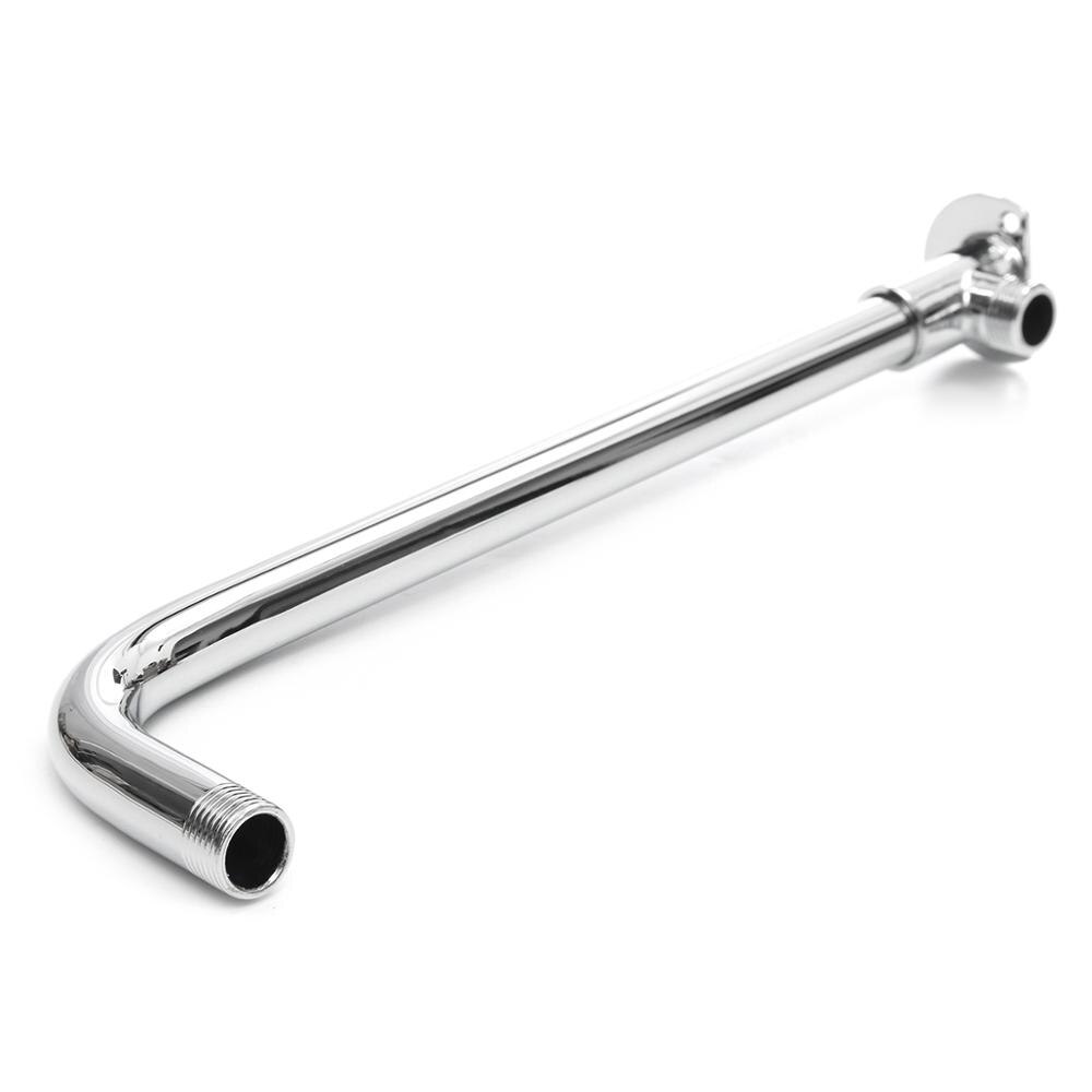 Stainless Steel Solid Brass Chrome Bottom Entry Hose Wall Mounted Shower Head Pipe Bathroom Rain Shower Head Extension Arm Pipe