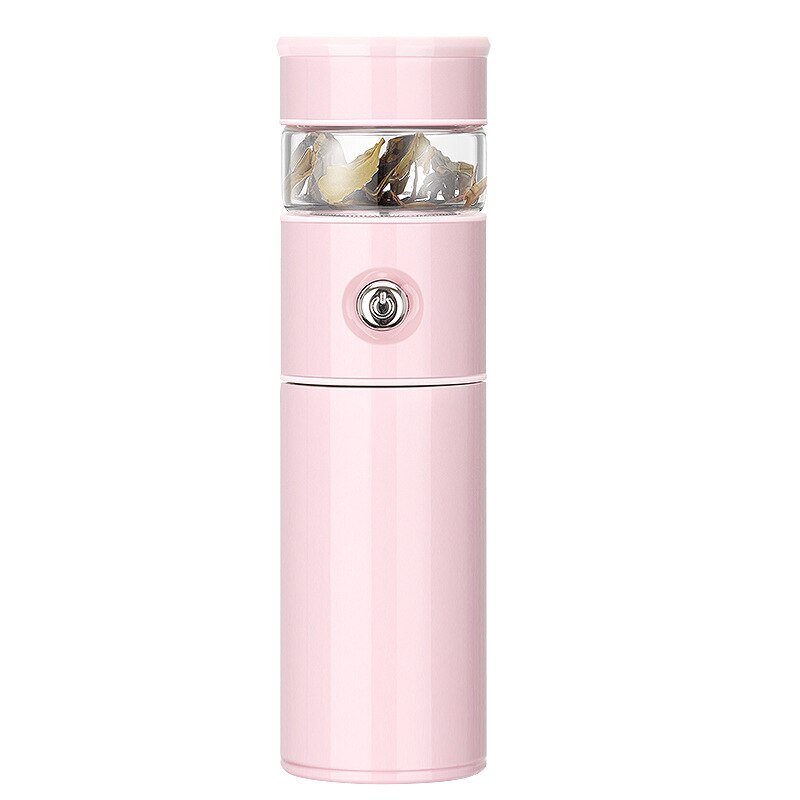 500Ml Glas Thee Thermos Cup Mok Rvs Thermos Vacuüm Cup Thee Zetgroep Fles Vacuüm Kolven Thermische Mok Water fles: Pink thermos