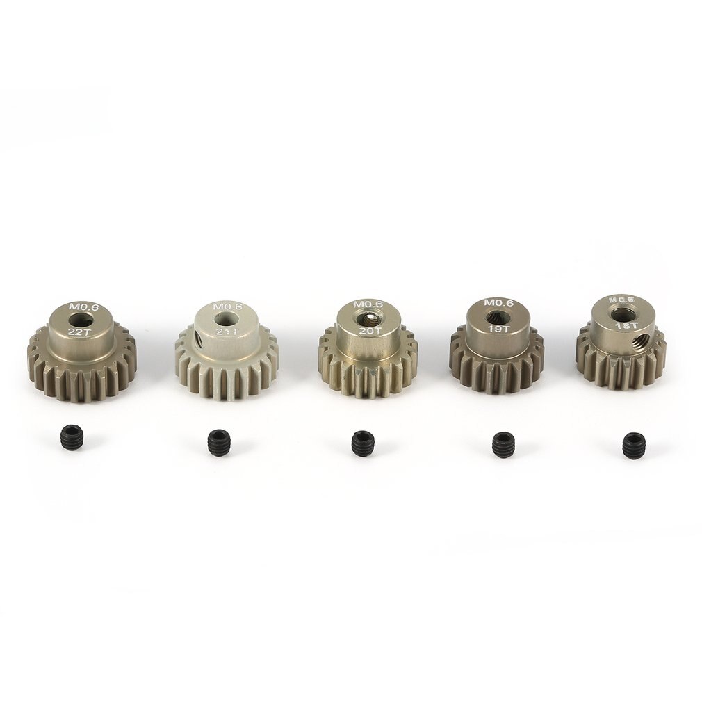 Hight Aluminium 7075 48DP 3.175Mm 16T 17T 18T 19T 20T Pinion Motor Gear voor 1/10 Rc Auto Geborsteld Borstelloze Motor