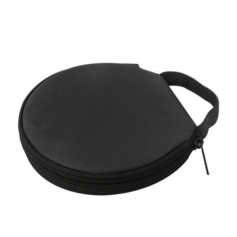 Étui Portable pour CD et DVD, sac de rangement en tissu Oxford de 20 capacités, support rond avec fermeture éclair pour la maison et la voiture: Black
