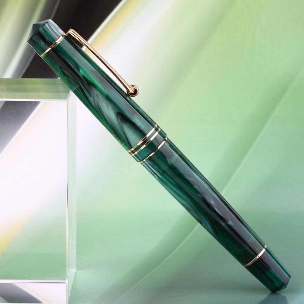 Pluma estilográfica de resina BOCK Nib / MOONMAN Nib con convertidor, pluma dorada bonita para escribir, papelería de para oficina y escuela 1 unidad