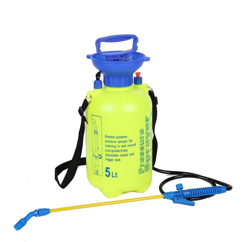 5-8L Portable Outdoor Garden Pressure Sprayer Tree Flower Manual Watering Can With Spraying Adjustable Nozzle: 5L