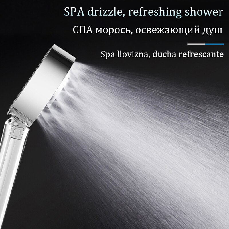 Luksus dobbeltsidet højtryks regn brusehoved vand sprøjtebesparende spa til bad brusehoved brusere badeværelse abs dyse