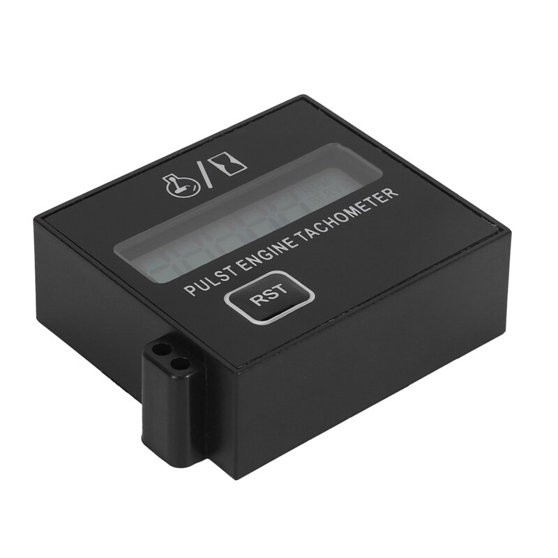 Gasoline Digital Engine Tachometer Inductive Pulse Tachometer Waterproof with Battery for Chain Saw Mower 2/4 Stroke