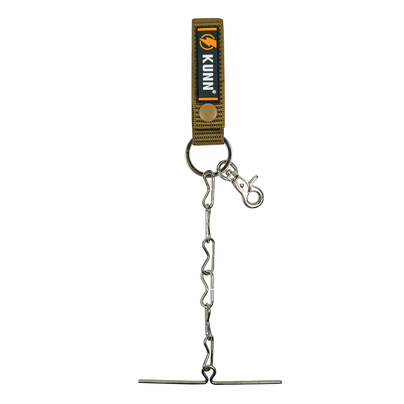 KUNN Electrical Tape Holder,Dual-Use Tape Thong,Enhanced Fast Tape Holder Chain for Tool Belt with Keyring,Snap Loop and Button: Dark Khaki