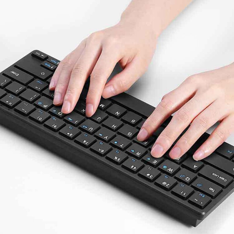 Wireless Keyboard and Mouse Combo Small and Quiet Chocolate Key 2.4GHz 64-Key Wireless Keyboard and Mouse Combo(Black)