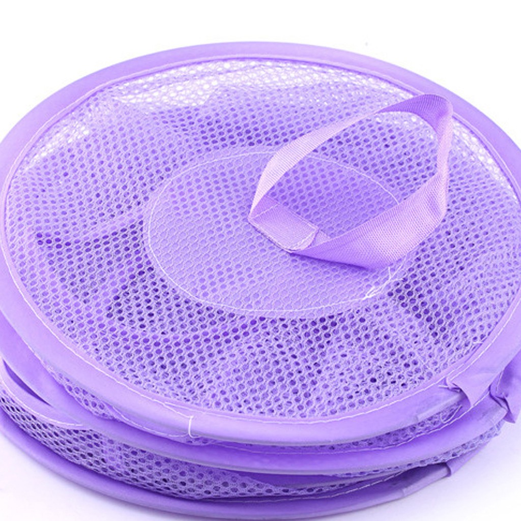 3 Hanging Organizer Pockets Shelf Hanging Bag Storage Mesh Net Organizer Laundry Toy Towel Socks Closet Cloth Storage Bag: Purple