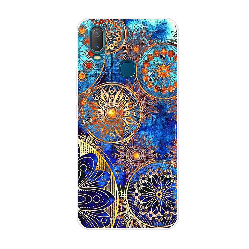 Funda de telefono para Capa VIVO Y11 Funda trasera de silicona para Funda VIVO Y11 suave cubierta de TPU flor: NO.14