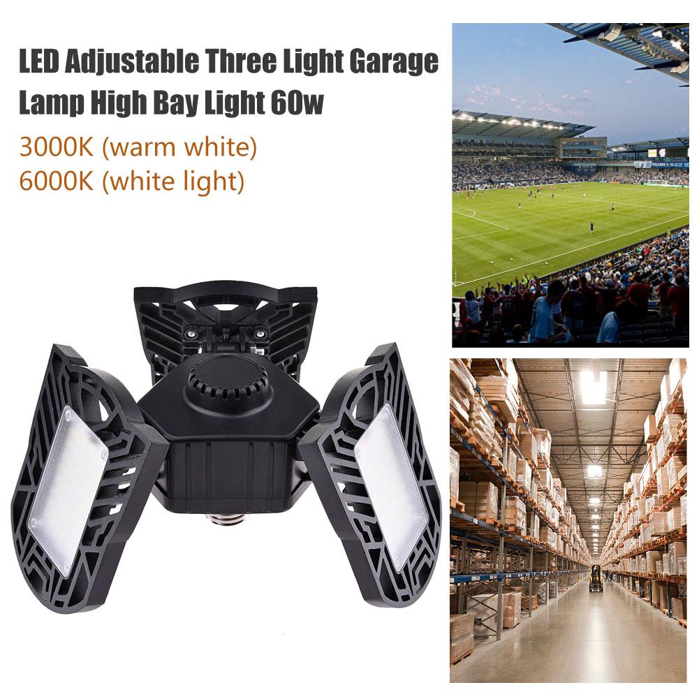 Led autotallin valaisin teollisuusvalaisin  e27/e26 led korkea lahden valo ufo deformaatio 60w työpaja pysäköinti varastolamppu 85-265v seinävalo