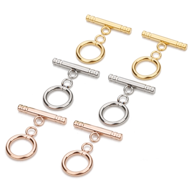 4set/lot 3 Style Stainless Steel OT Clasps Connectors for DIY Bracelet Necklace Jewelry Findings Making Accessories