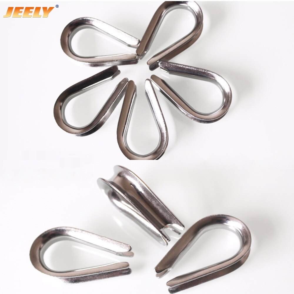 Jeely 10 stuks 2/3/4/5/6/8/10/12/14/16/18/20/22mm lierkabelkous voor maritieme/bootbeslag