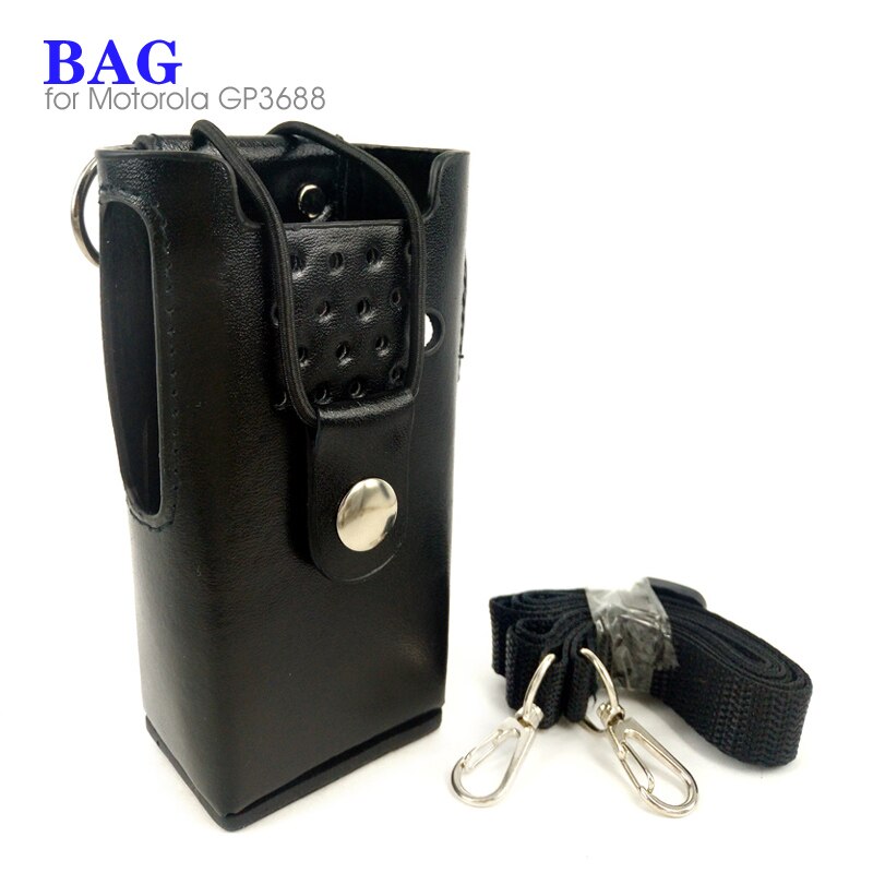 Funda protectora de cuero para walkie-talkie, bolso de hombro duro para MOTOROLA GP3688 CP200 CP040 CP140, Radio bidireccional