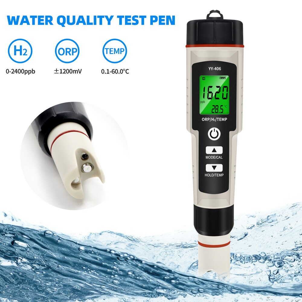 3 in 1 ORP H2 Temp Meter Digital Hydrogen Ion Concentration Tester SPE/PEM Hydrogen Rich Cup Water Generator Testing