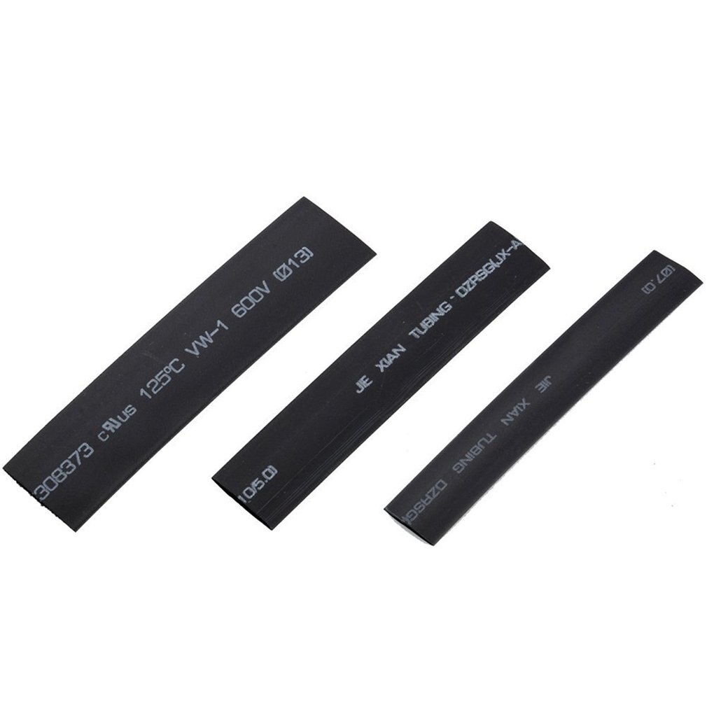 127 stk sort lim vejrbestandig krympemuffe slange rør sortiment kit bil kabel sleeving sortiment wrap wire kit