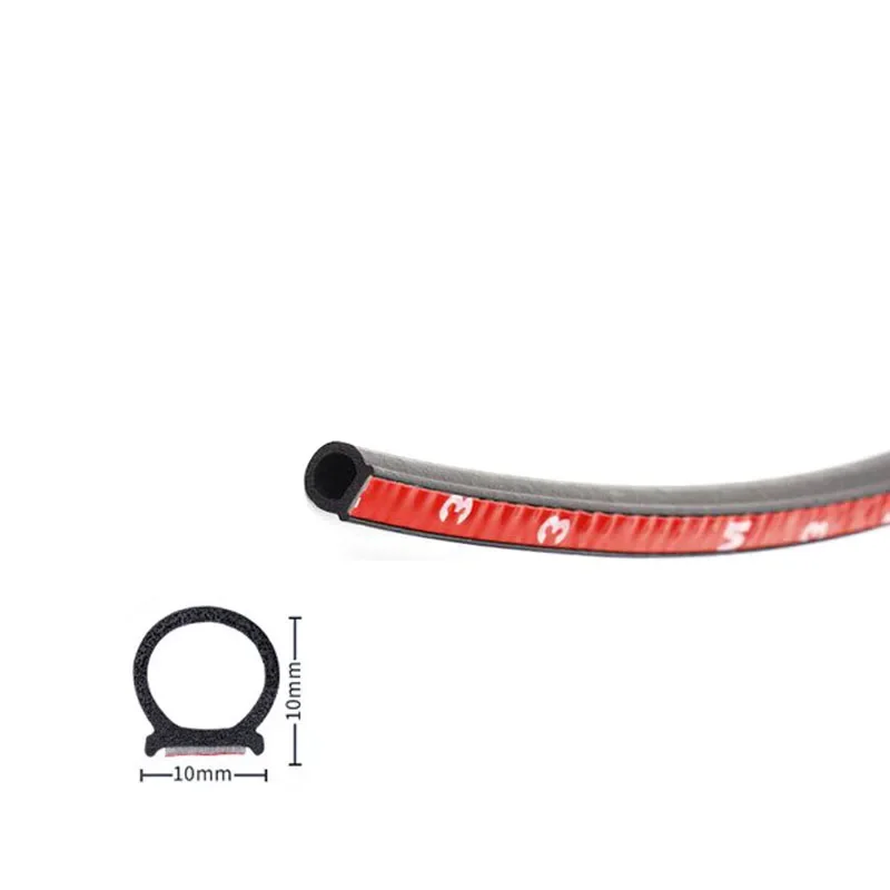 4 meter vorm B P Z Big D autodeurafdichtingsstrip EPDM-rubber Geluidsisolatie Tochtstrip Geluiddichte autodichting Sterke lijm: YELLOW