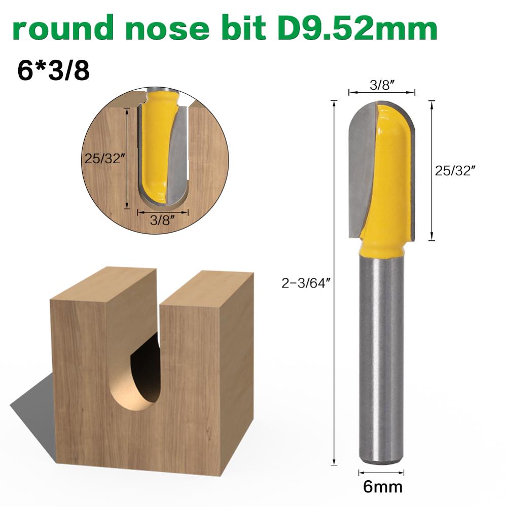 3pc 6mm Shank Long Blade Round Nose Wood Router Bit Long Reach Core Box Cutter For Wood Router Bits For Wood Cheap Price