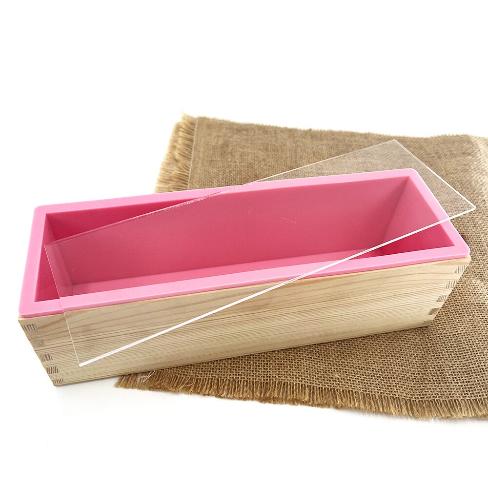 Rendering Silicone Mold Soap Making Supplies Set With Bamboo Box Partition For Handmade Soap Tools: wooden box with lid