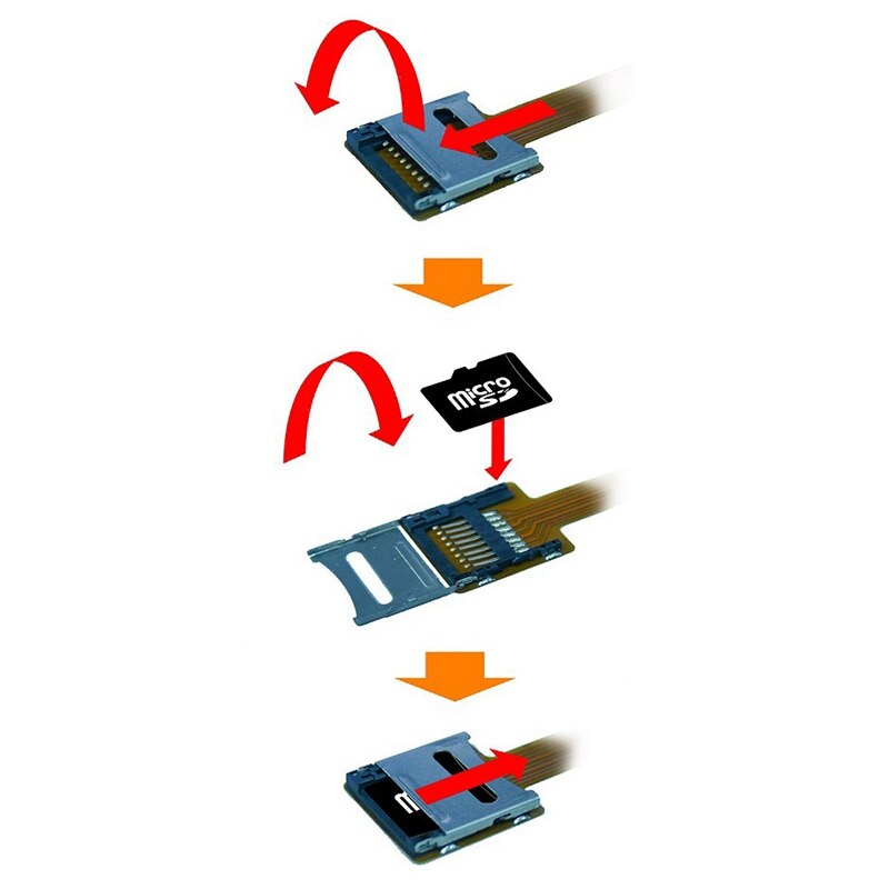 Kit de carte mémoire micro-sd Tf mâle à femelle Extension souple plat Fpc rallonge de câble 10Cm