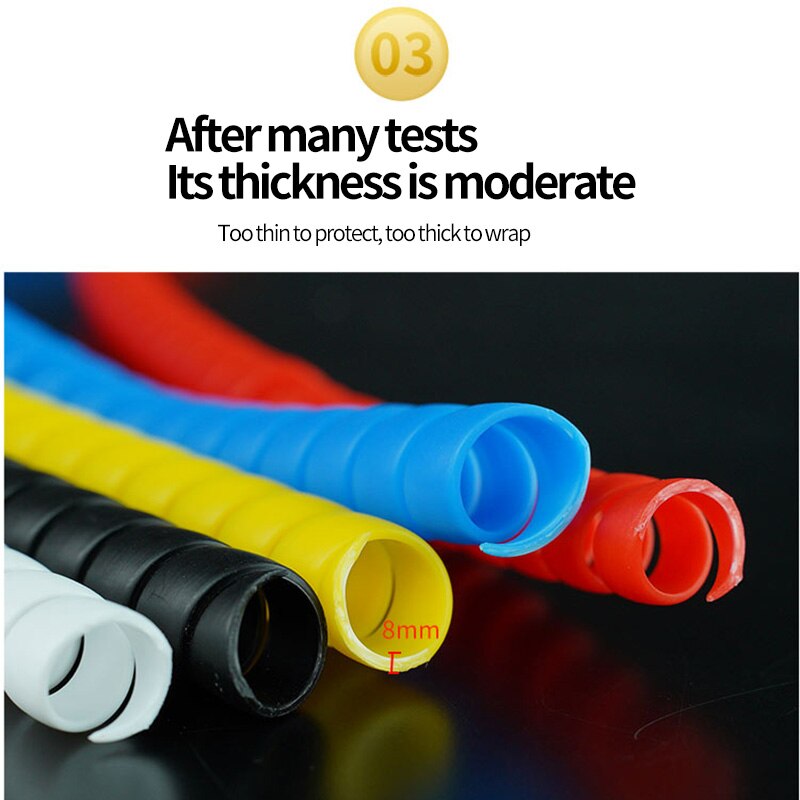 Cable Winder Protector Line Organizer for Xiaomi M365 Cable Spiral Protector Wire Protection E-Bike Winding Cable Pipe Wrap